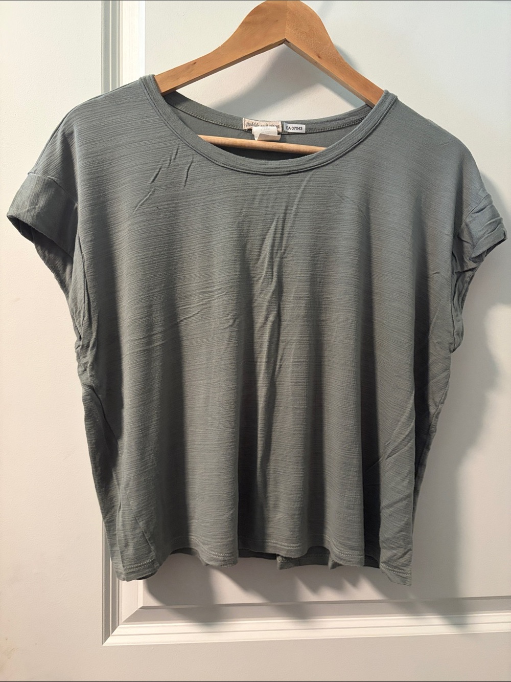 pebble and stone Relaxed Crew Tee - Slate Blue Gray